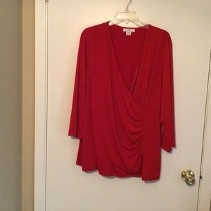 Liz Claiborne red blouse size 3X